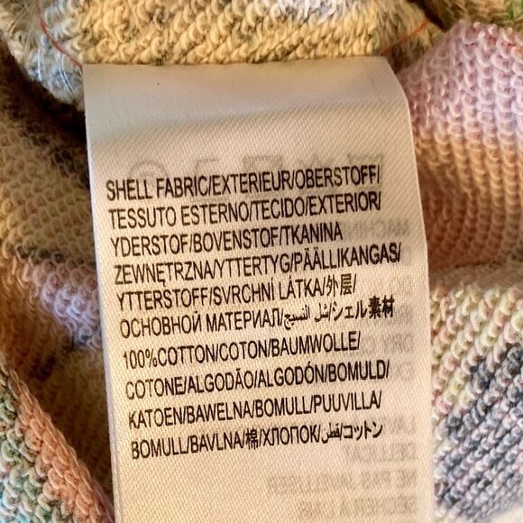 NEW FARM Rio Dotted Patch Scarf Sweatshirt Puff Sleeves Tropical Colorful Size M - Picture 13 of 15